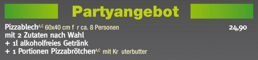 Partyangebot Pizzeria Dieringhausen - Pizzeria Milan